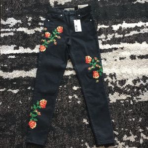 Floral black pants from TopShop